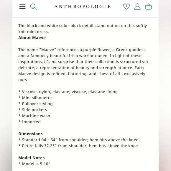 MAEVE by ANTHROPOLOGIE Colorblock Knit Mini Dress in Black and White - Picture 11 of 11